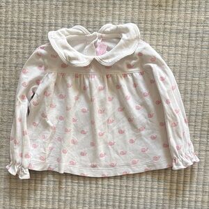 Pink Whale Pattern Kids Shirt